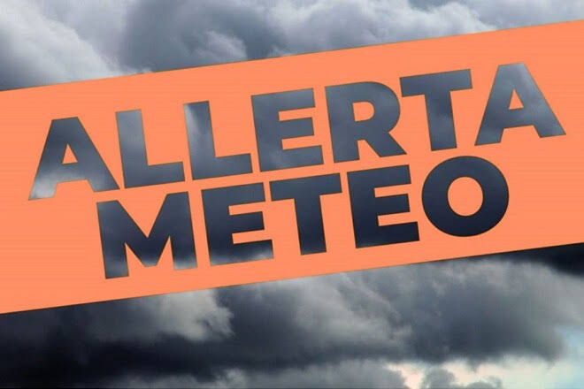 cartello avviso allerta meteo arancione